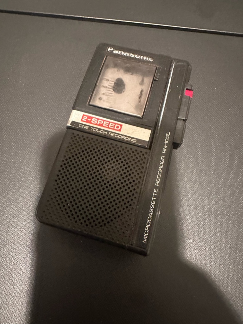 Panasonic Black Portable Microcassette Recorder RN-105C. Selling for parts only.